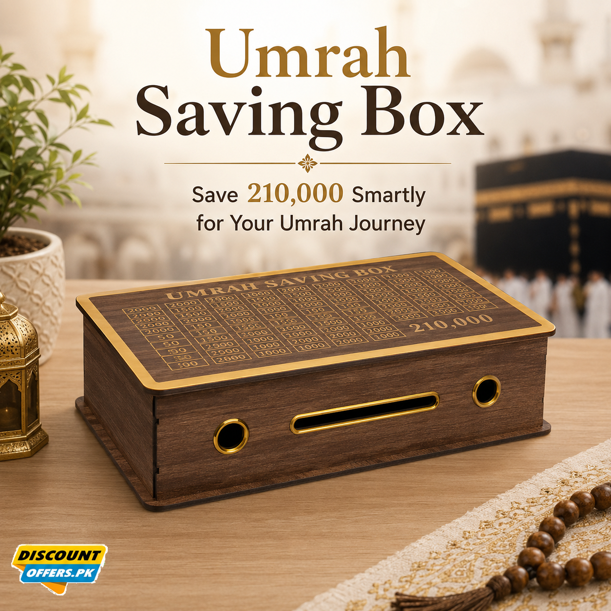 Umrah Saving Box - Save 210,000 Smartly for Your Umrah Journey