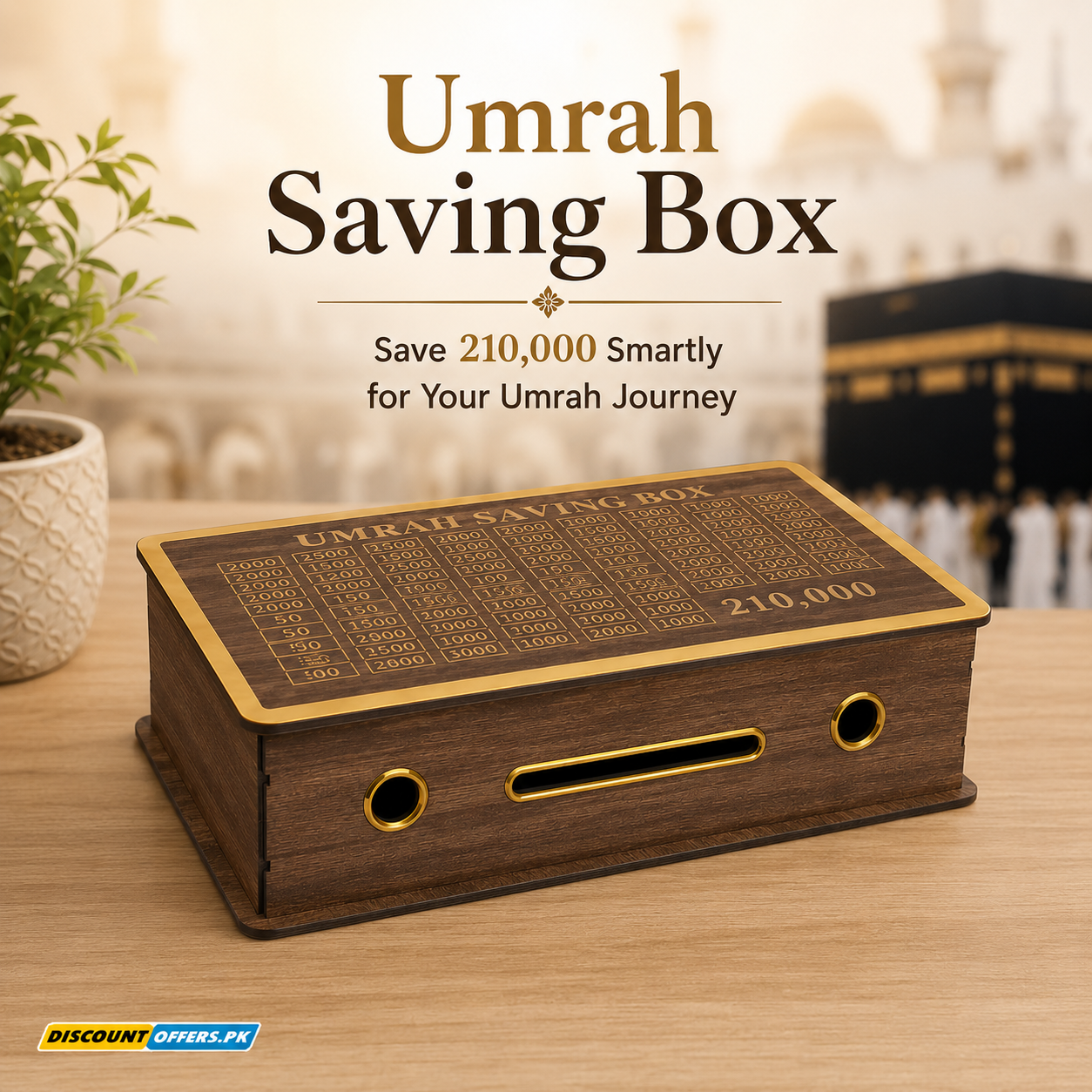 Umrah Saving Box - Save 210,000 Smartly for Your Umrah Journey