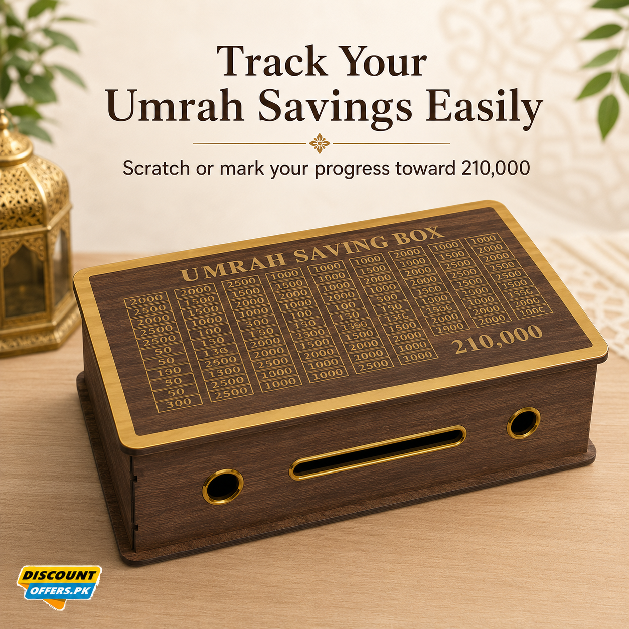 Umrah Saving Box - Save 210,000 Smartly for Your Umrah Journey