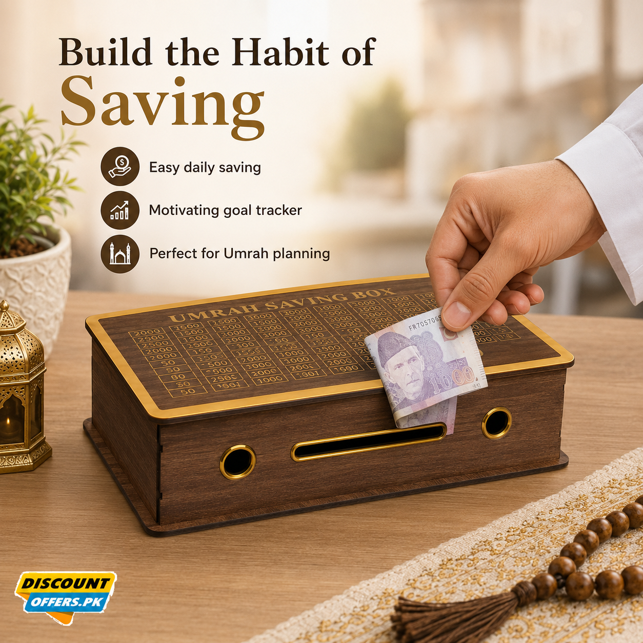 Umrah Saving Box - Save 210,000 Smartly for Your Umrah Journey