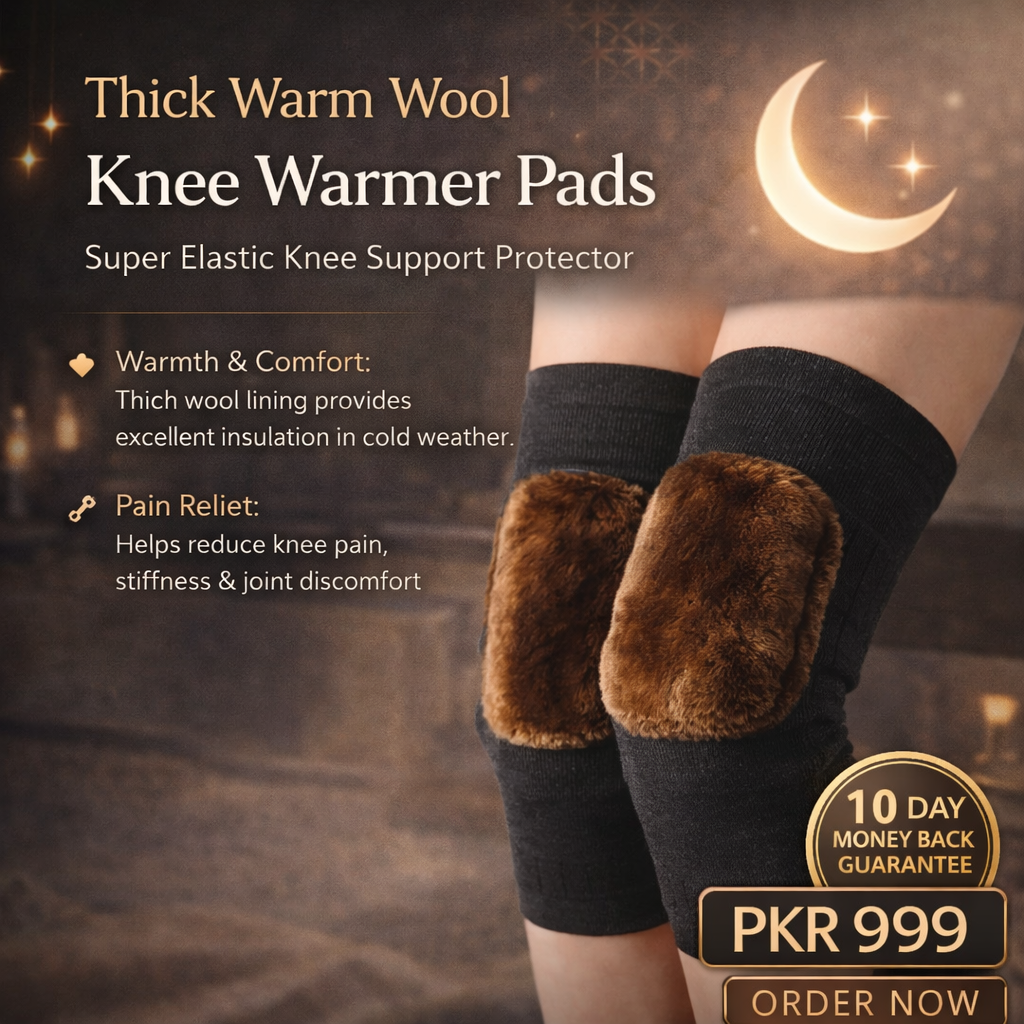 Thick Warm Wool Knee Warmer Pads – Super Elastic Knee Support Protector