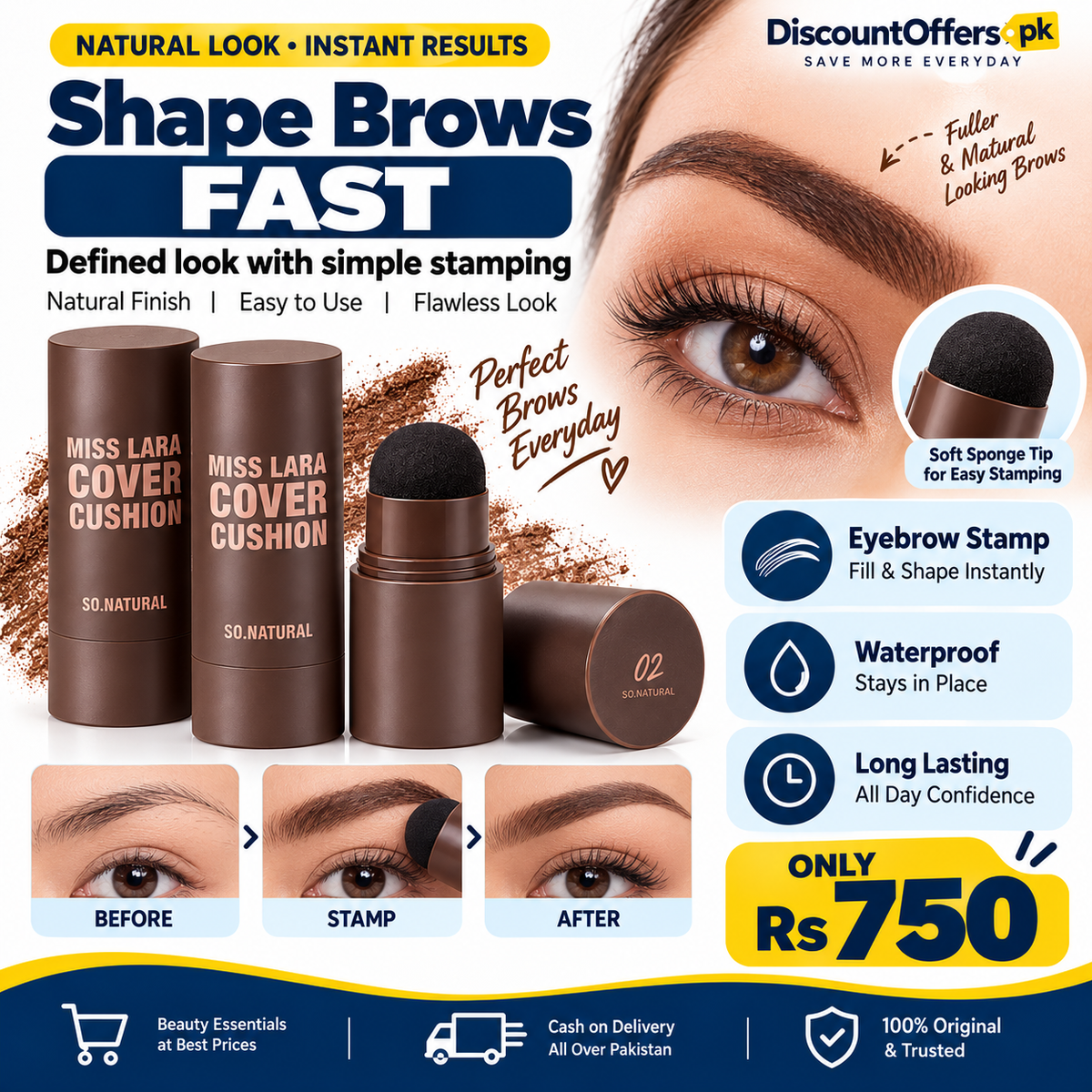 Miss Lara 2-in-1 Hairline & Eyebrow Stamp
