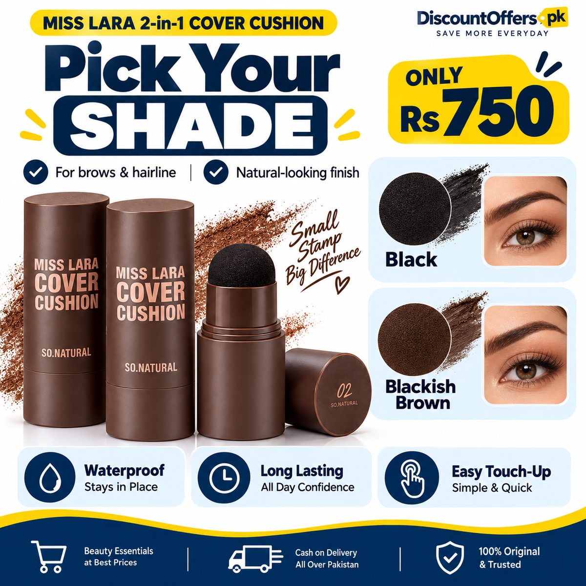 Miss Lara 2-in-1 Hairline & Eyebrow Stamp