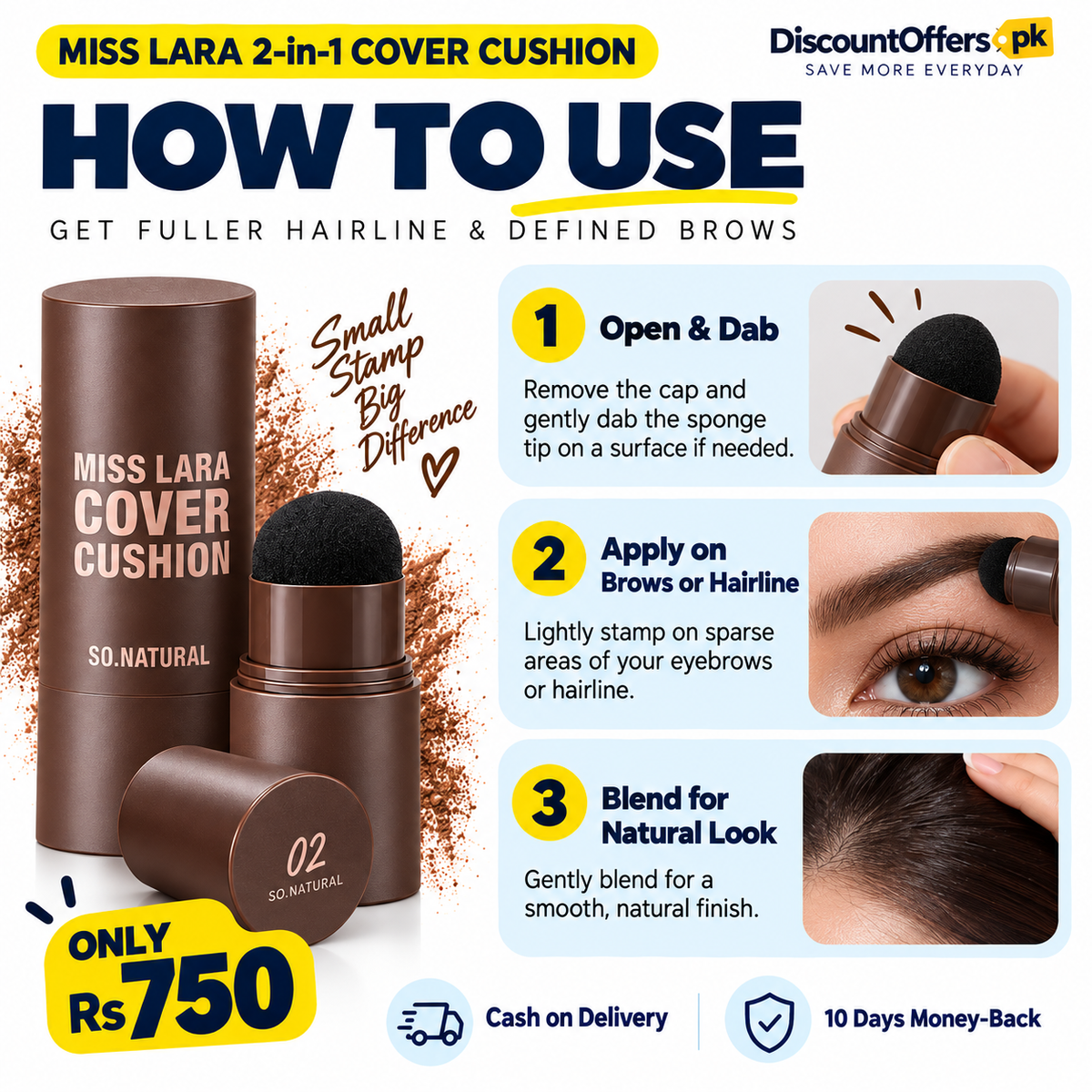 Miss Lara 2-in-1 Hairline & Eyebrow Stamp