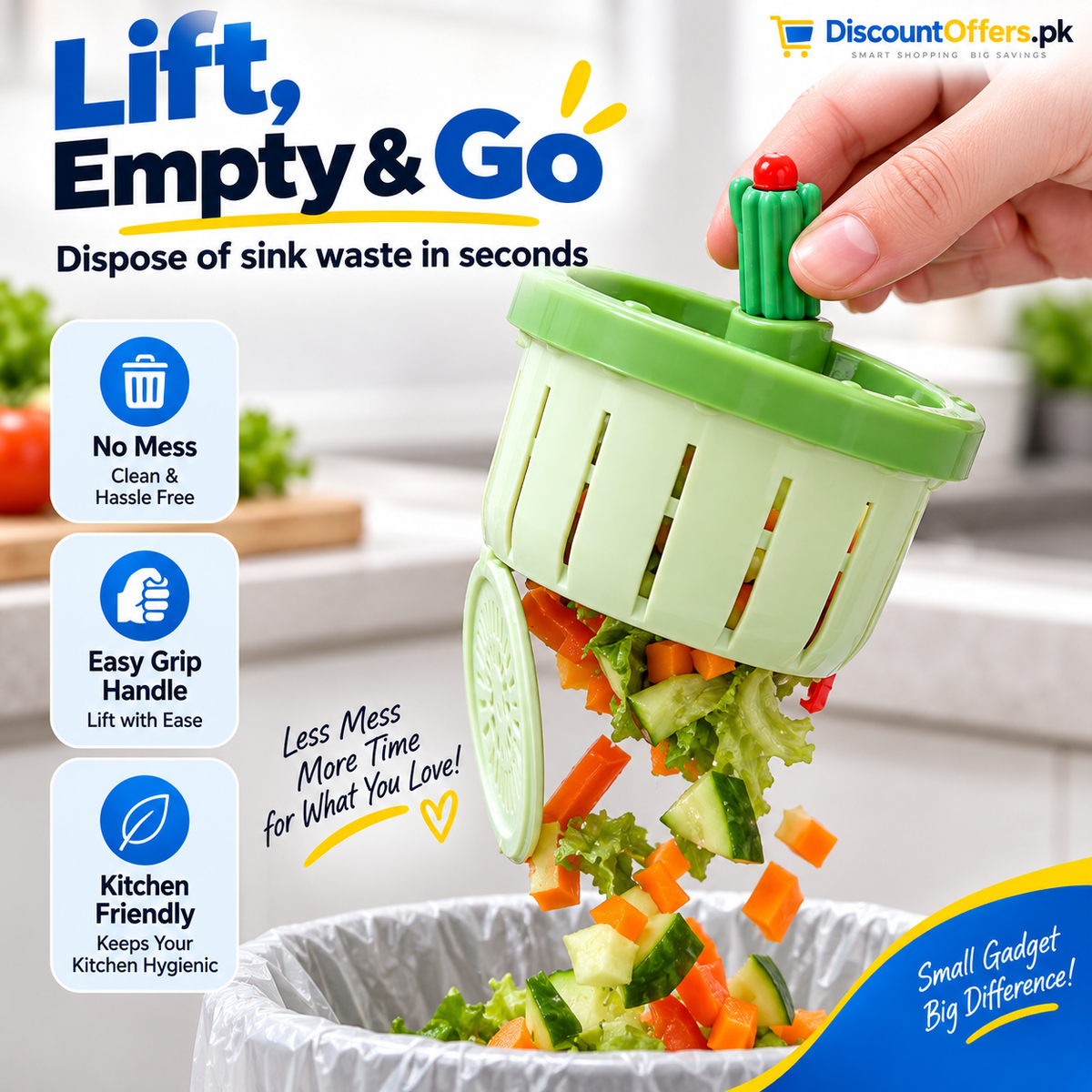 Pack of 2 Creative Cactus Sink Filter Basket | Kitchen Drain Food Waste Strainer