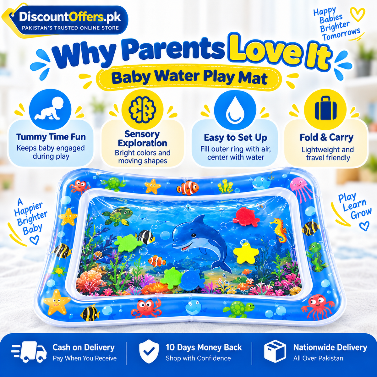 Inflatable Baby Water Play & Tummy Time Mat