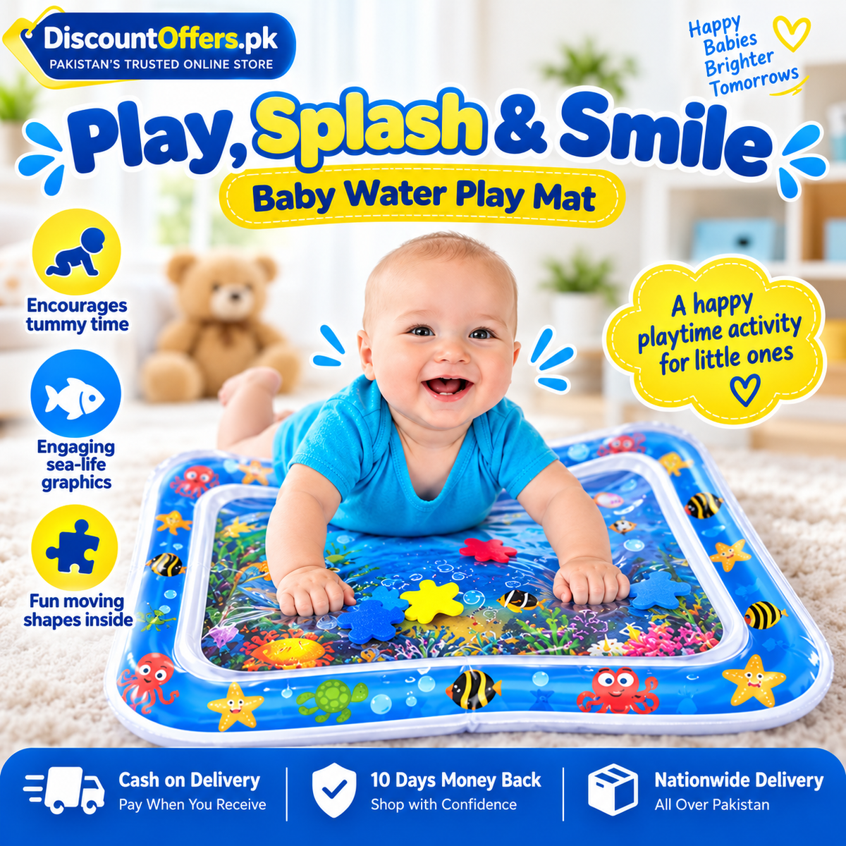 Inflatable Baby Water Play & Tummy Time Mat