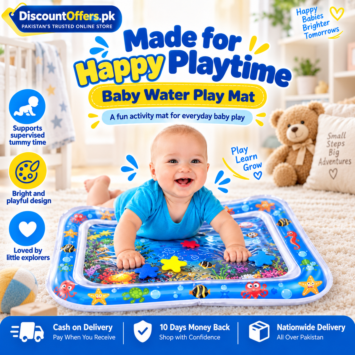 Inflatable Baby Water Play & Tummy Time Mat