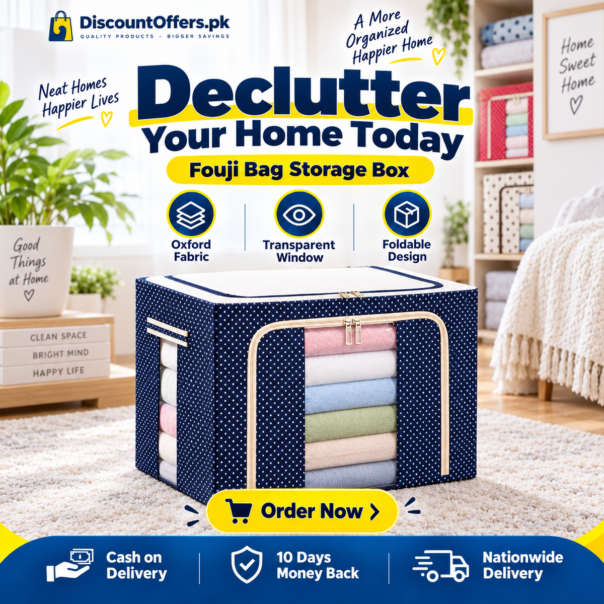 Fouji Bag  Premium Oxford Fabric Clothes & Blanket Storage Bag