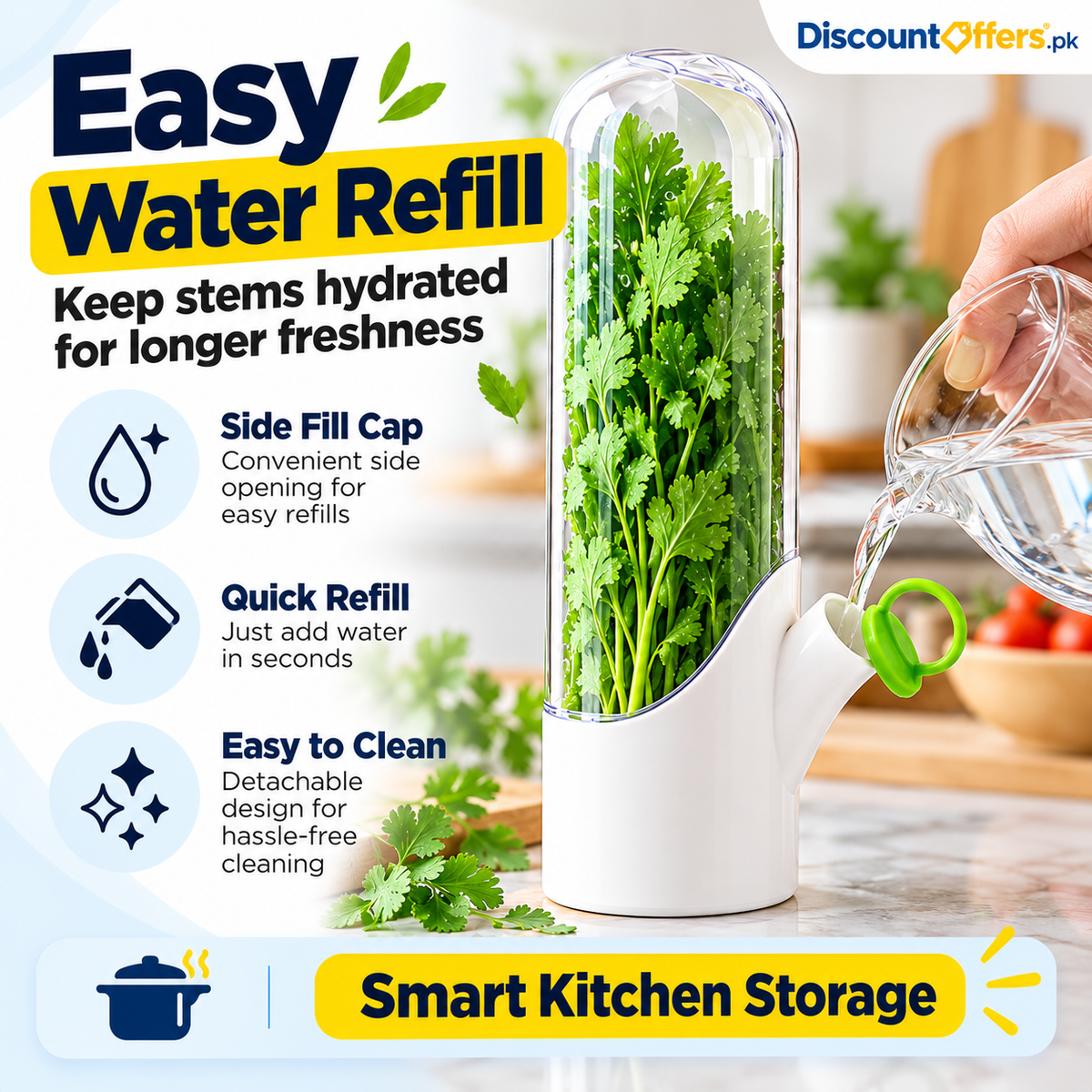 Fresh Herb Saver Container Keeps Herbs Fresh Longer