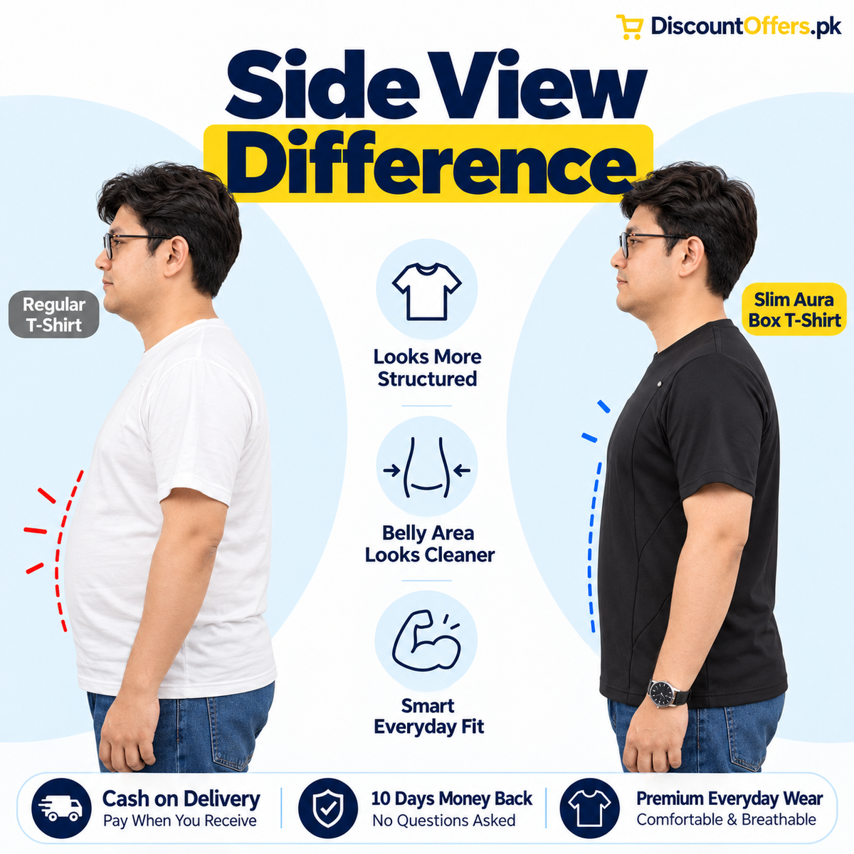 Slim Aura Box T-Shirt for Smart Look