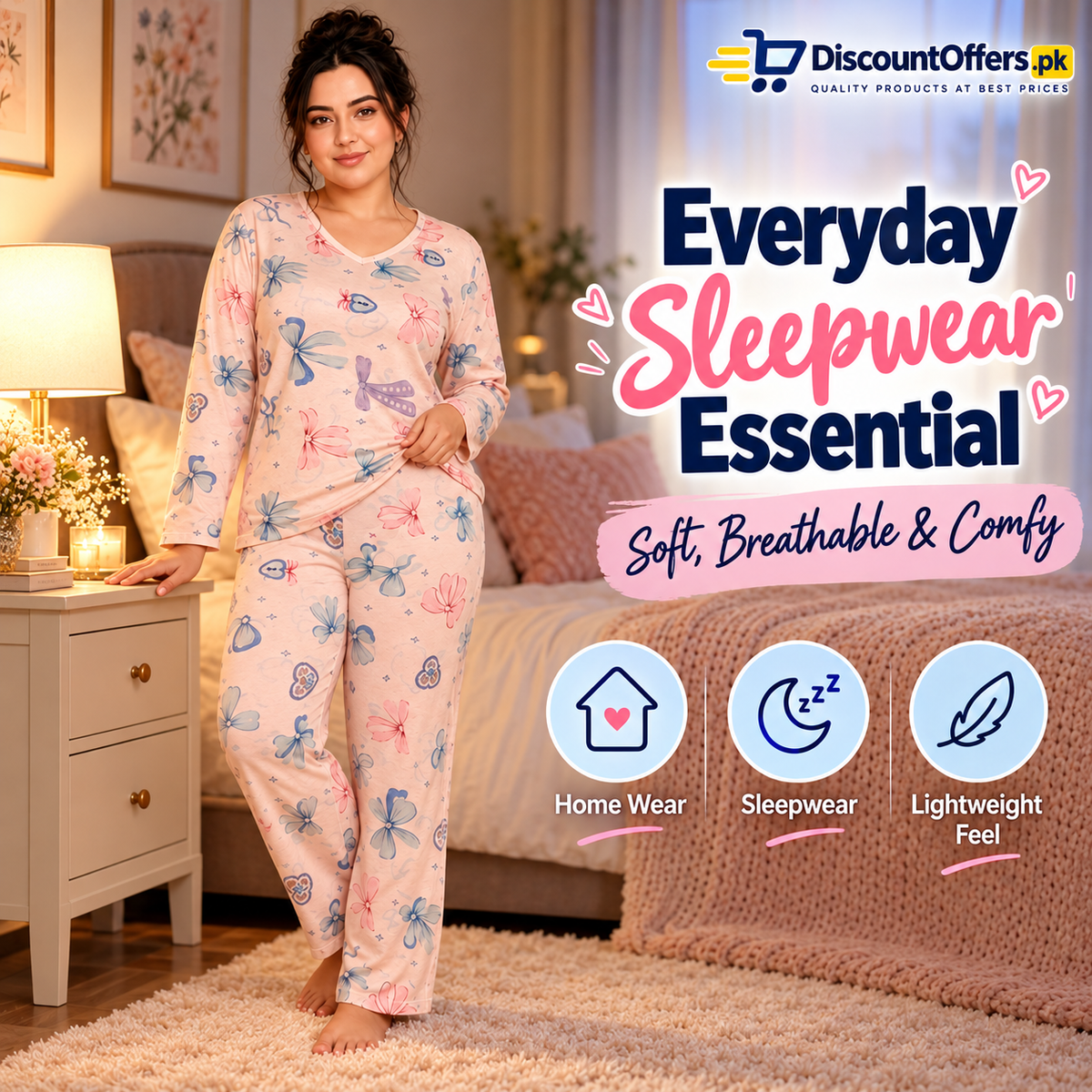 Bows and Heart Lock Printed Suit