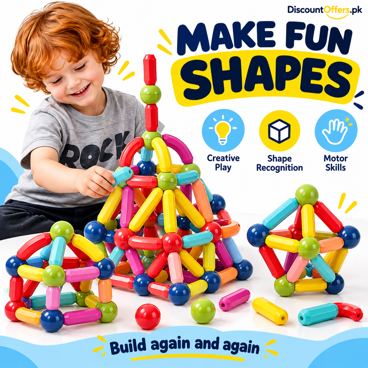 Magnetic Sticks Building Blocks 25 Pcs Educational Kids Toy