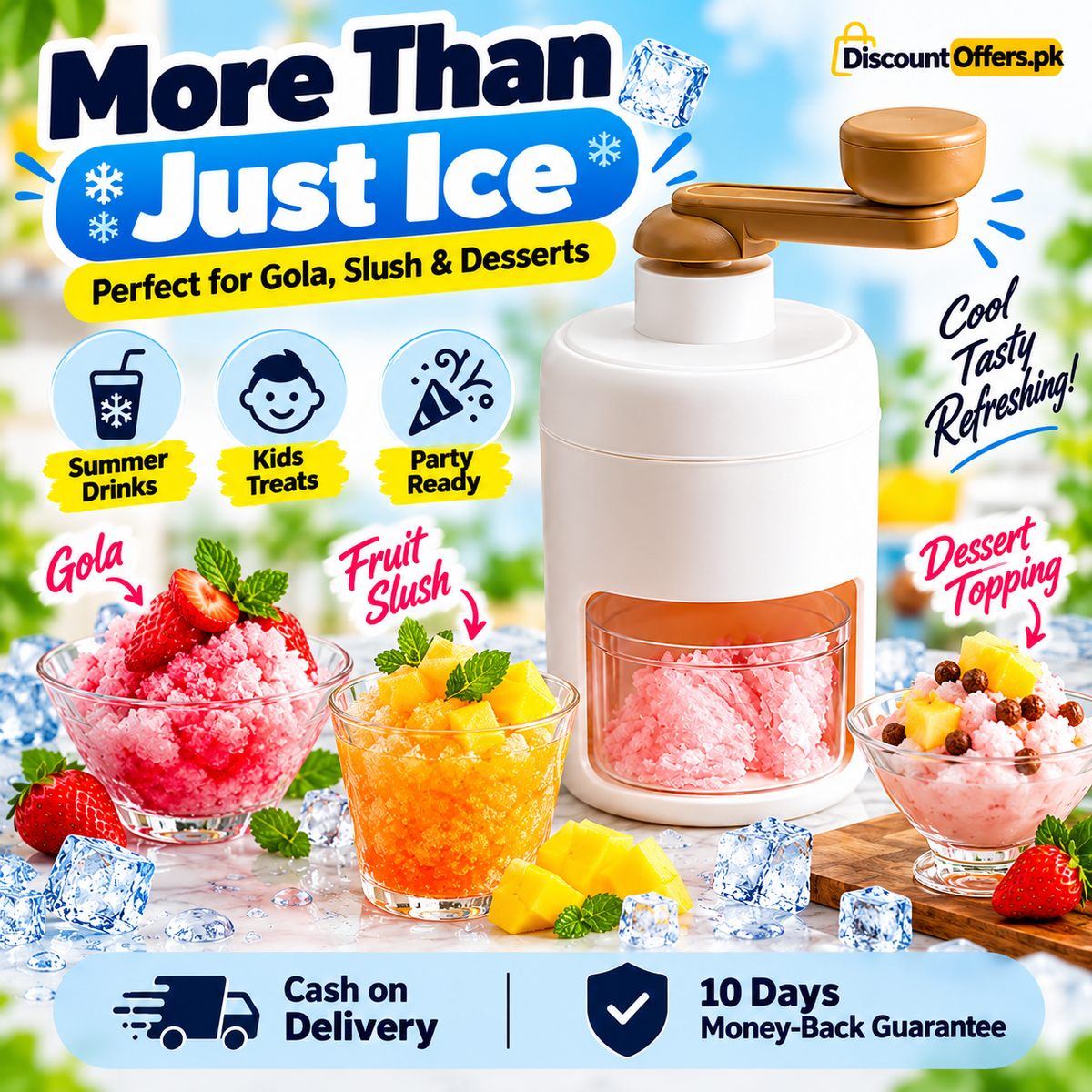 Manual Ice Crusher and Gola Maker Make Shaved Ice at Home