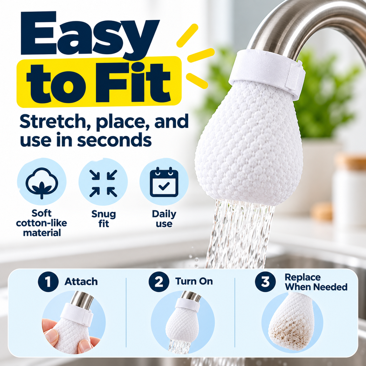 Faucet Filter Cotton Bags Pack of 20