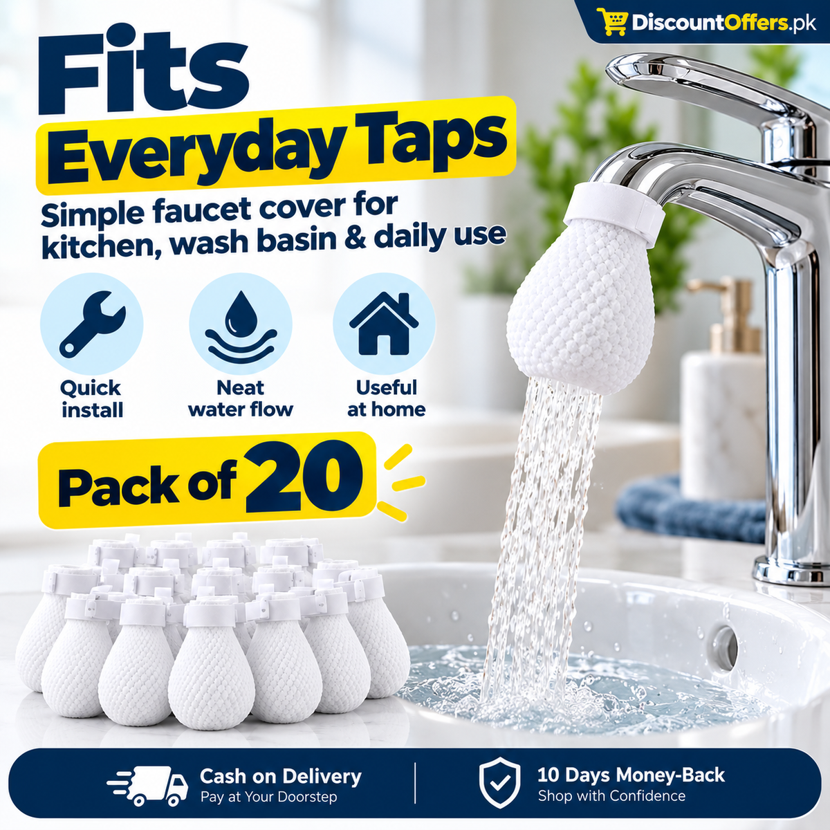 Faucet Filter Cotton Bags Pack of 20