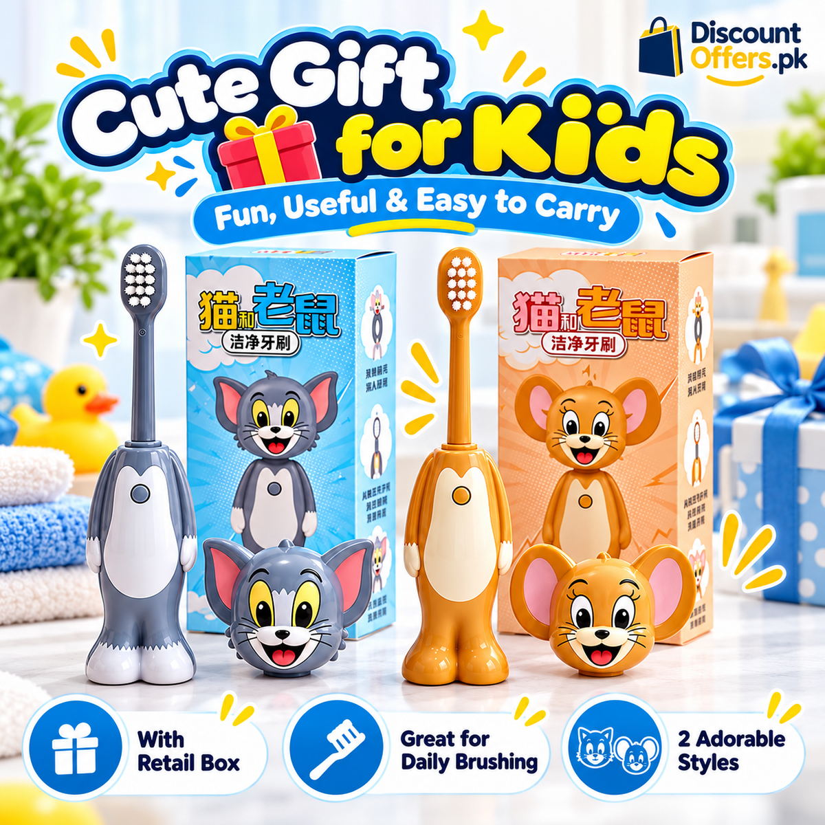 Tom and Jerry Cartoon Kids Toothbrush