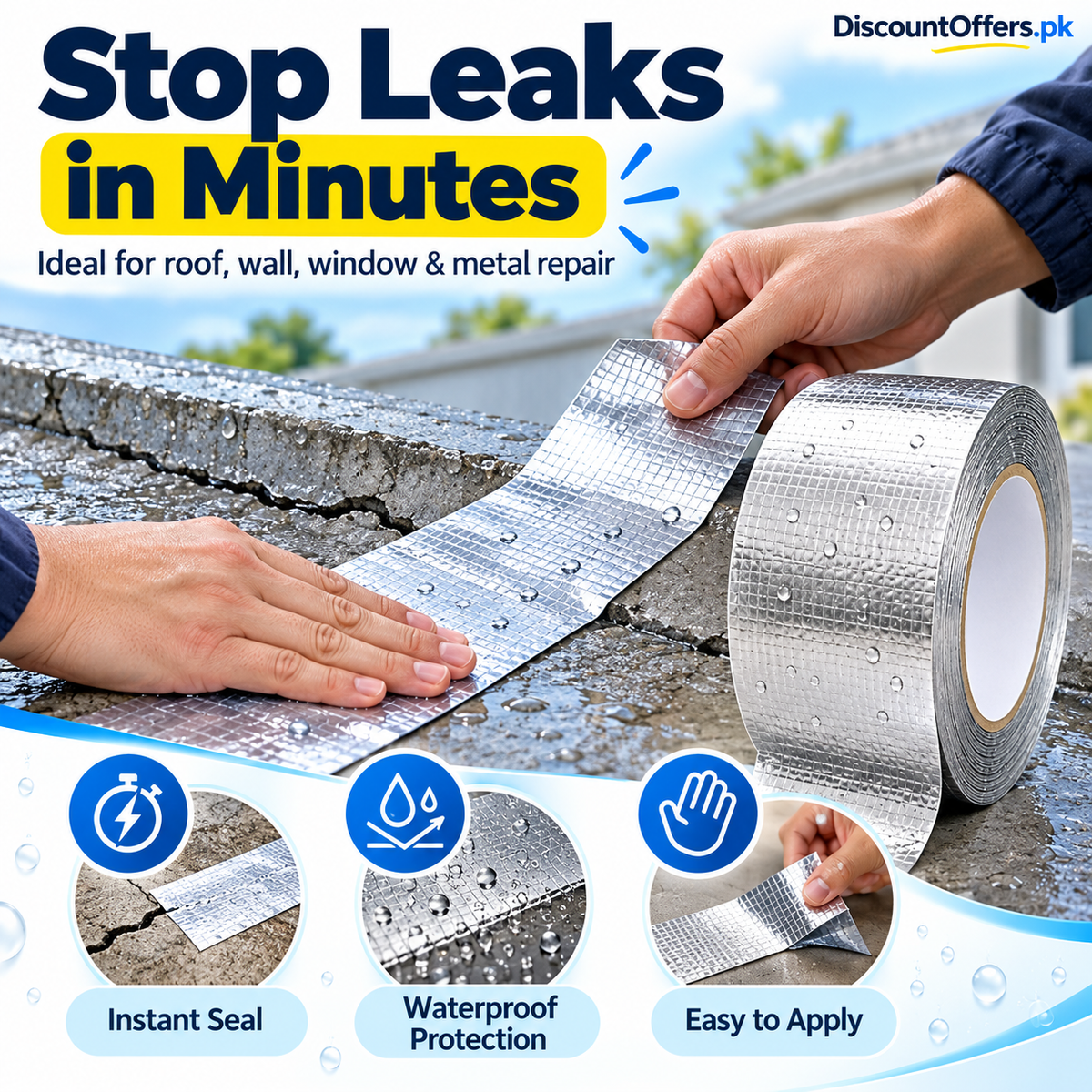 Aluminum Foil Waterproof Repair Tape