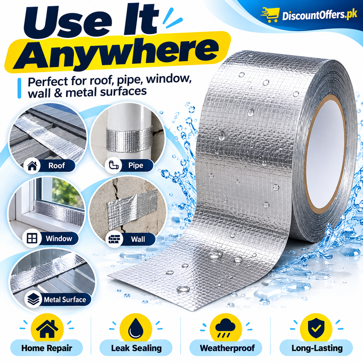 Aluminum Foil Waterproof Repair Tape