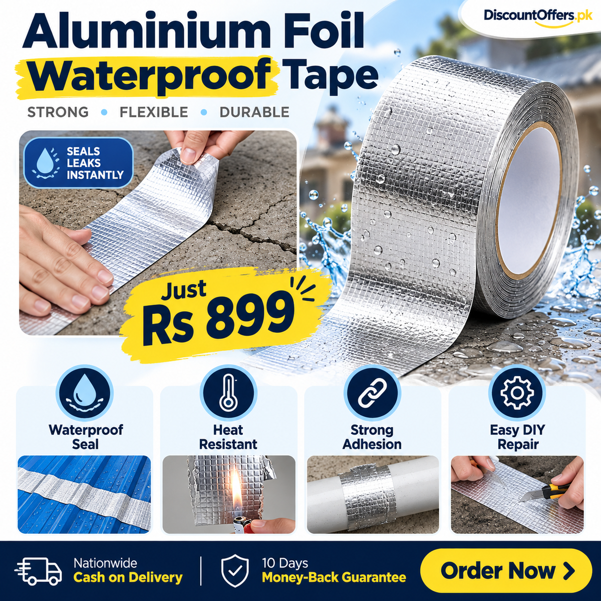 Aluminum Foil Waterproof Repair Tape