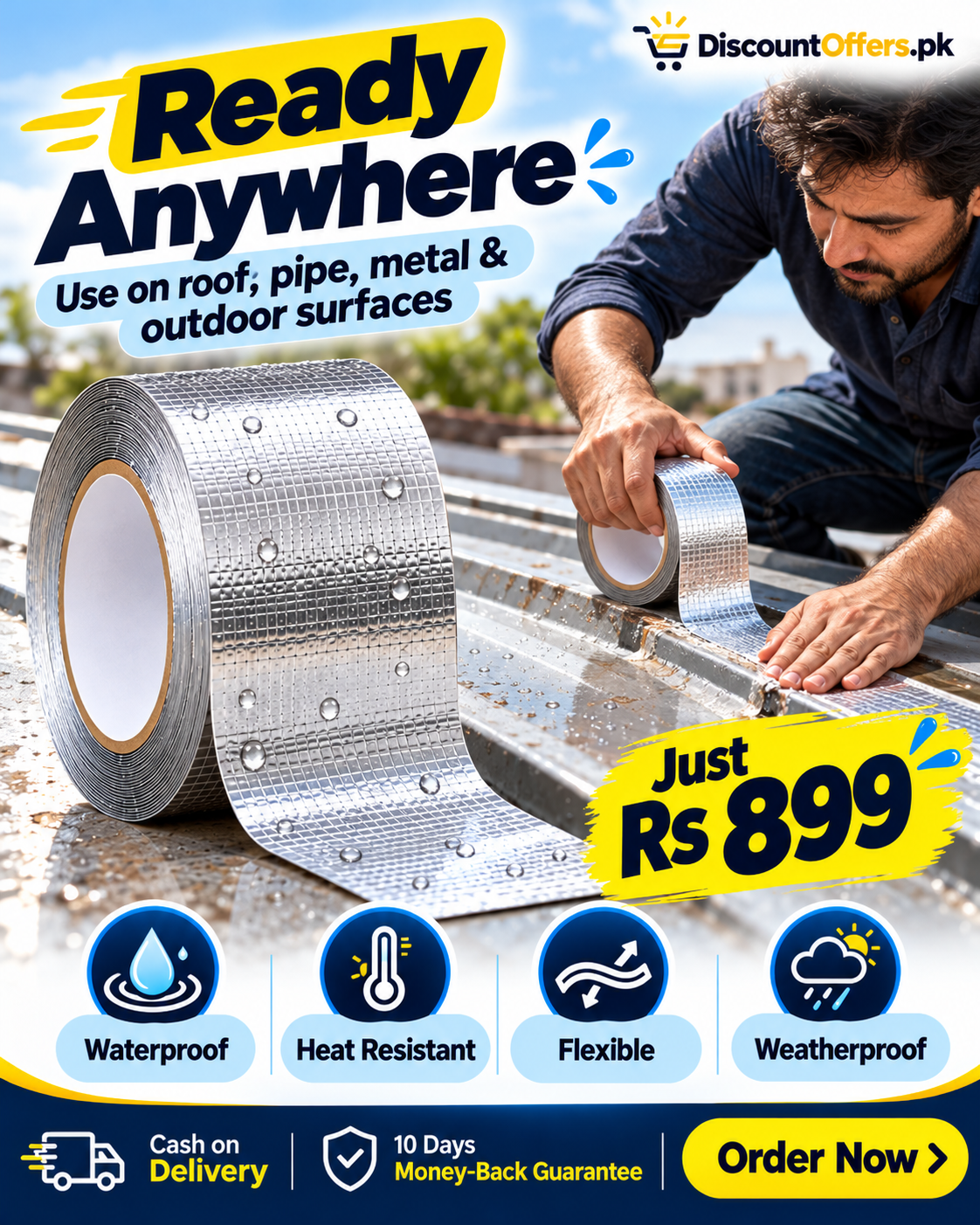 Aluminum Foil Waterproof Repair Tape