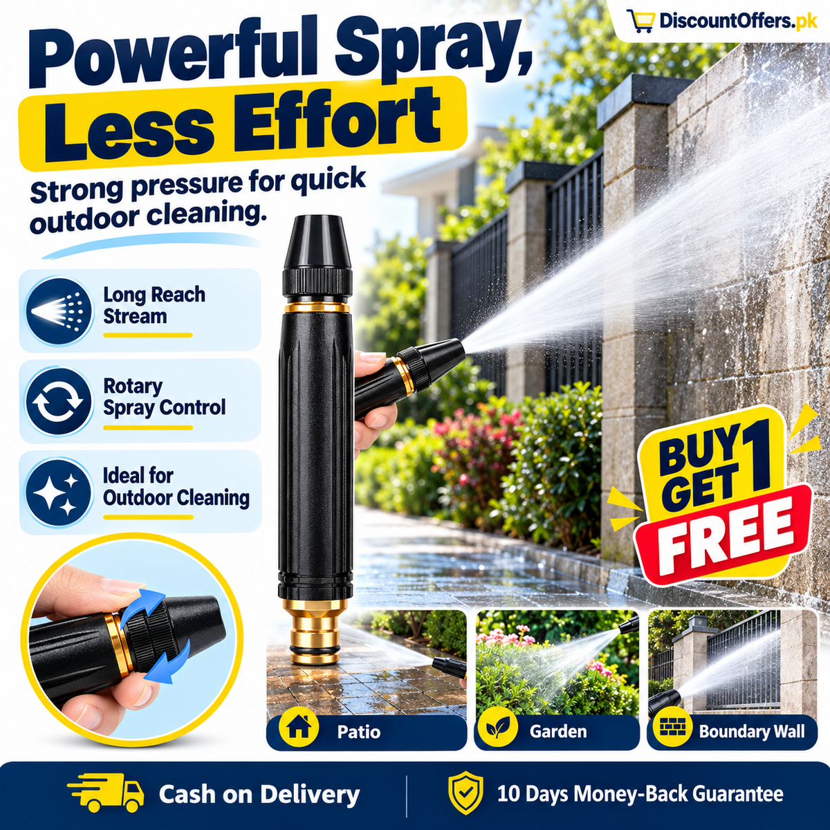 Buy 1 Get 1 FREE High Quality Professional Pressure Water Nozzle