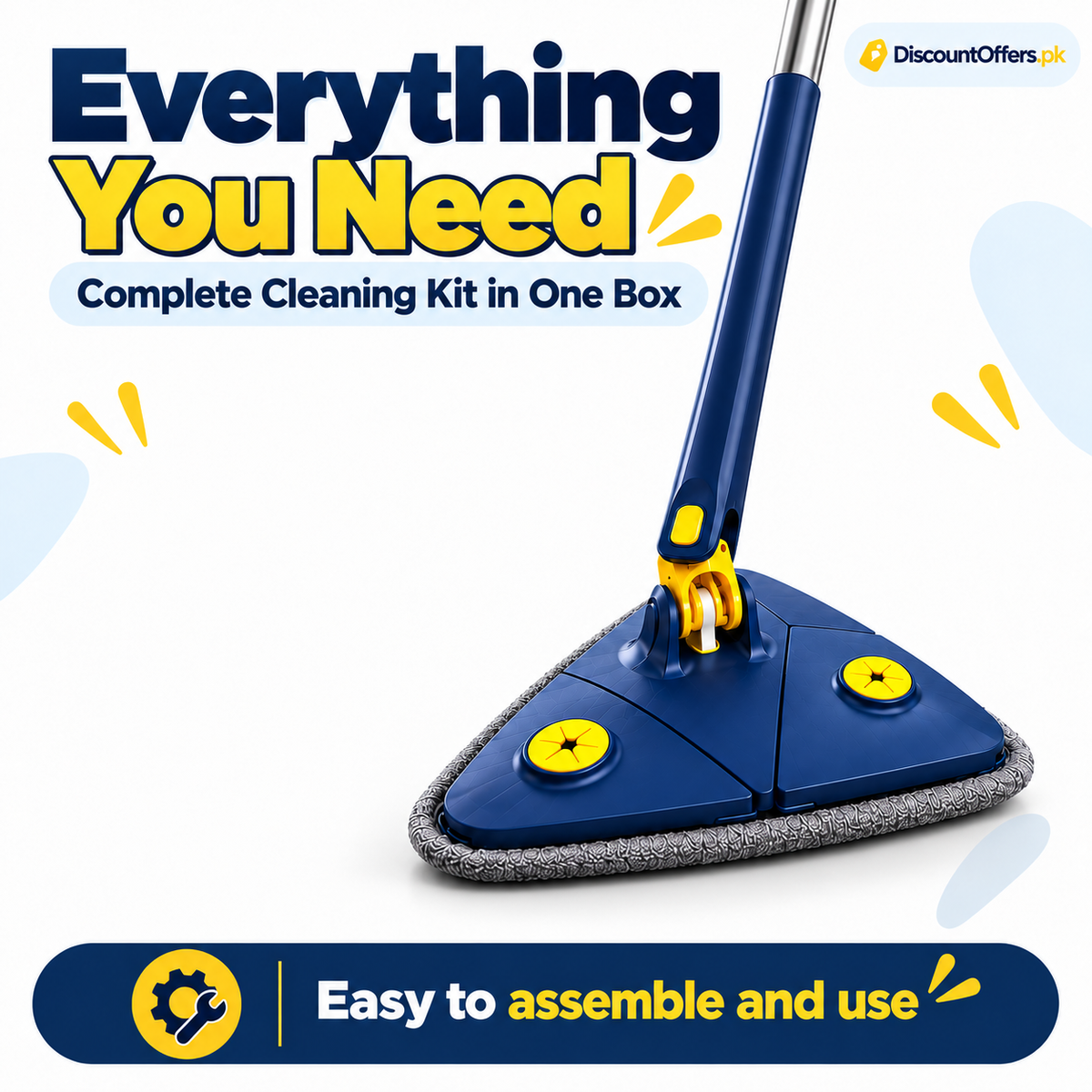 Extended Triangle Mop All 360 cleaning partner