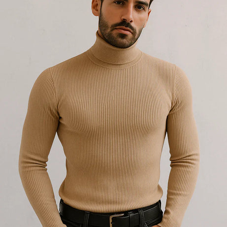 Premium High Neck for Men – BEIGE