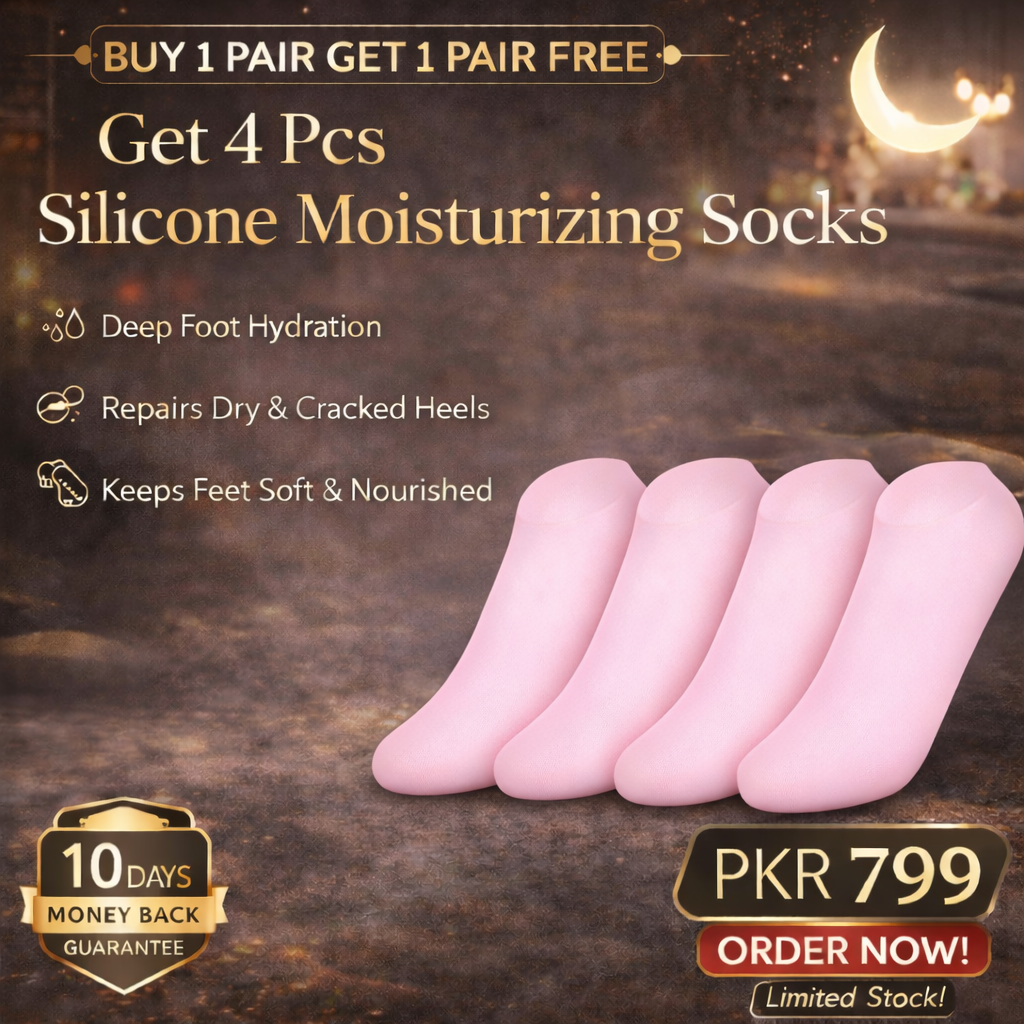 Buy 1 Pair Get 1 Pair Free Offer 4 Pcs Silicone Moisturizing Socks for Foot Care