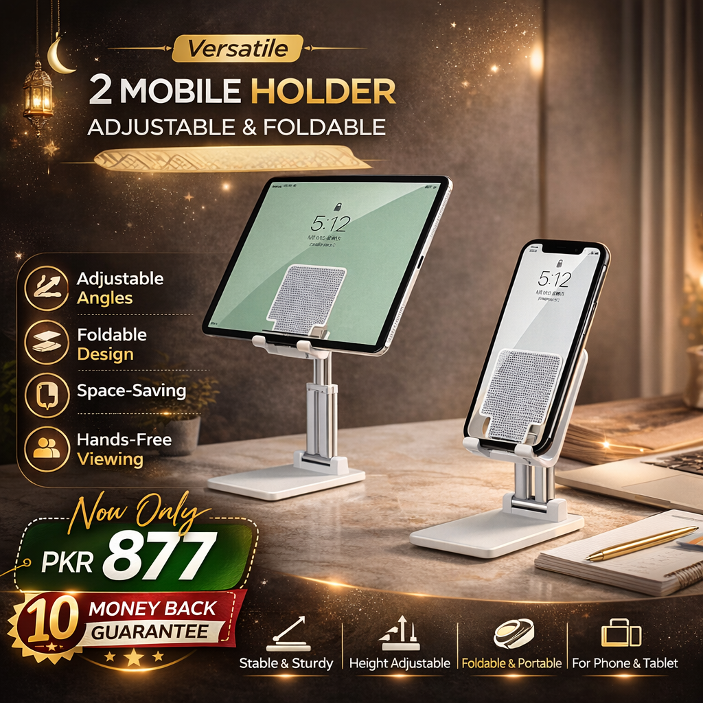 Azaadi Sale Offer 2 Mobile Holder Adjustable & Foldable