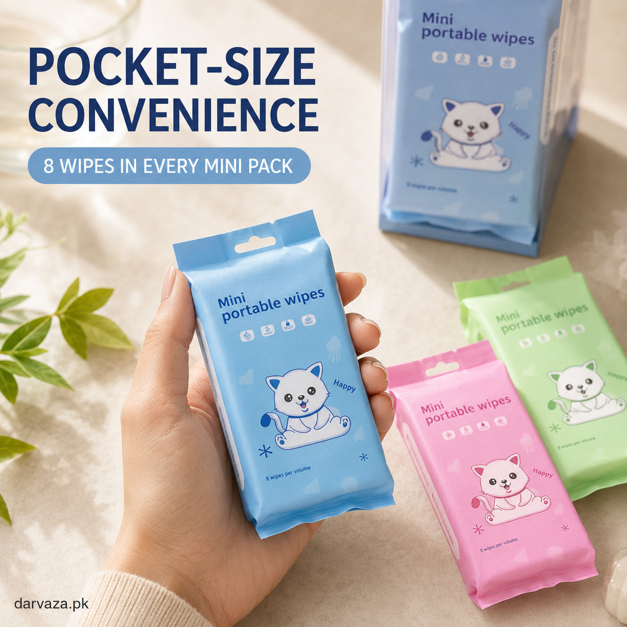 Pack of 16 Mini Wet Wipes Packets