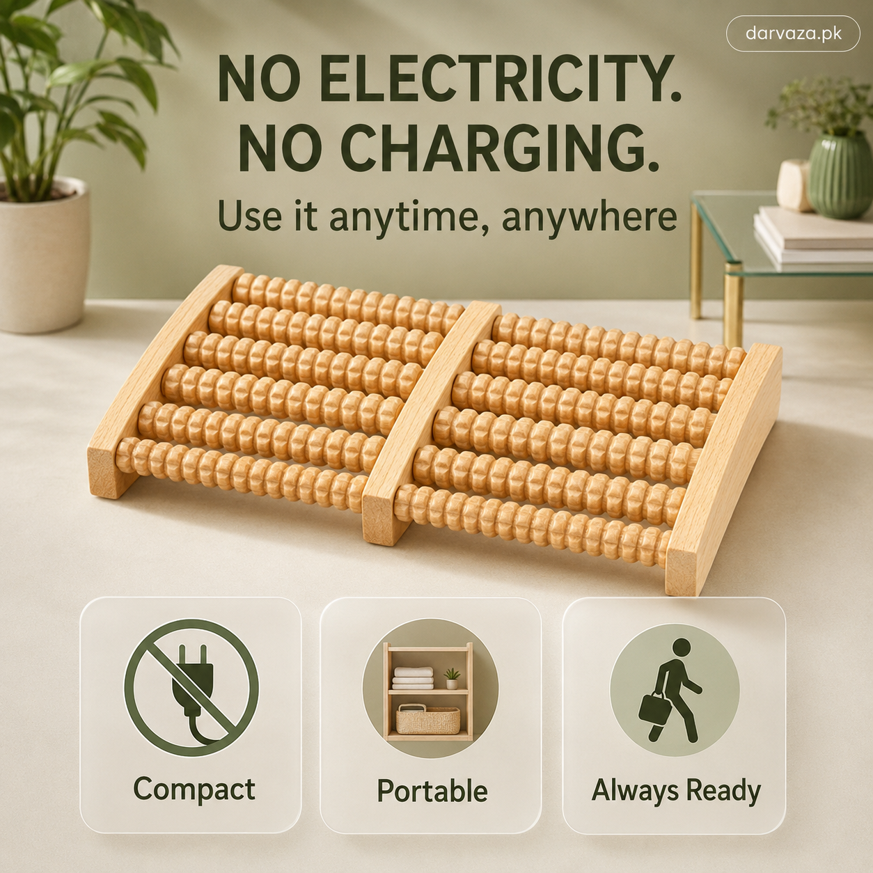 Wooden Foot Roller Massager