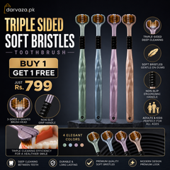 Buy 1 Get 1 Free Triple Sided Soft Bristles Toothbrush