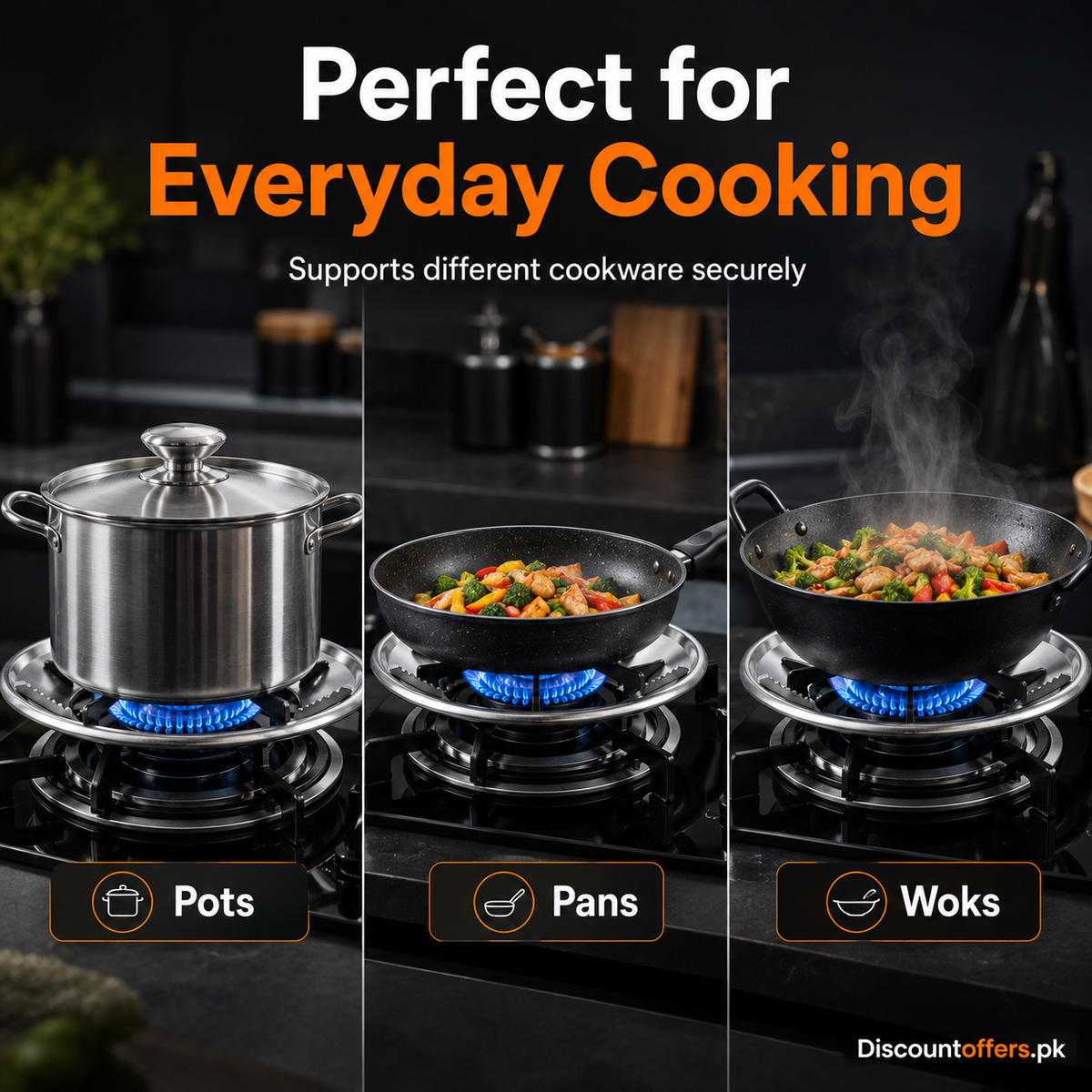 Gas Saving Windproof Stove Stand and Burner Cover