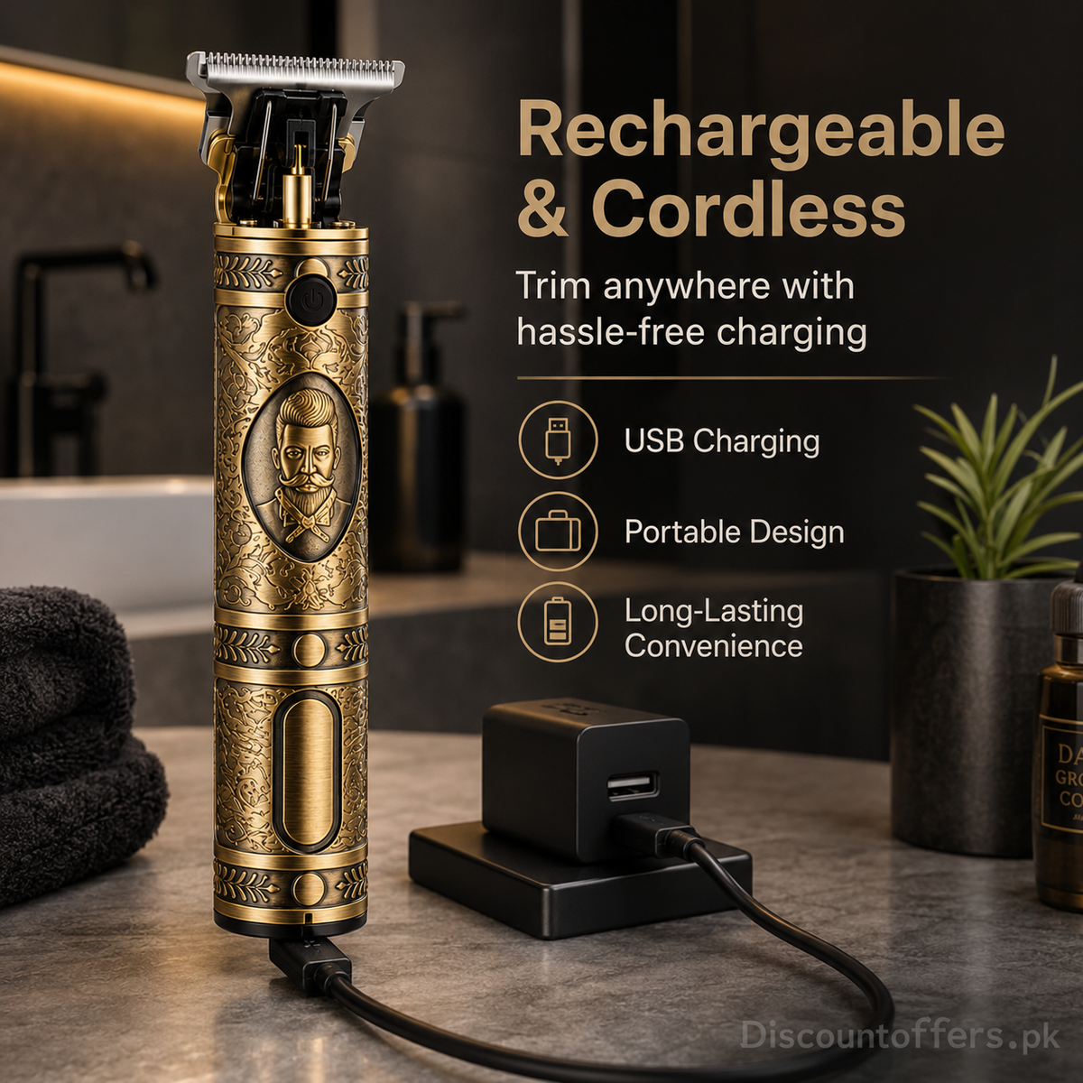 T9 Hair Cutting Machine Hair Clippers Rechargeable Beard Shaver for Men