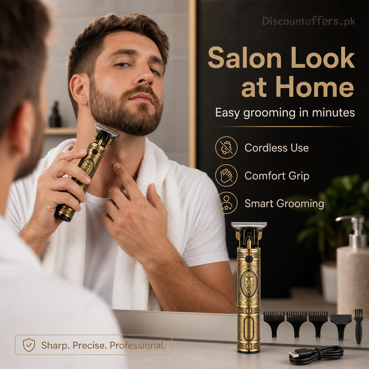 T9 Hair Cutting Machine Hair Clippers Rechargeable Beard Shaver for Men