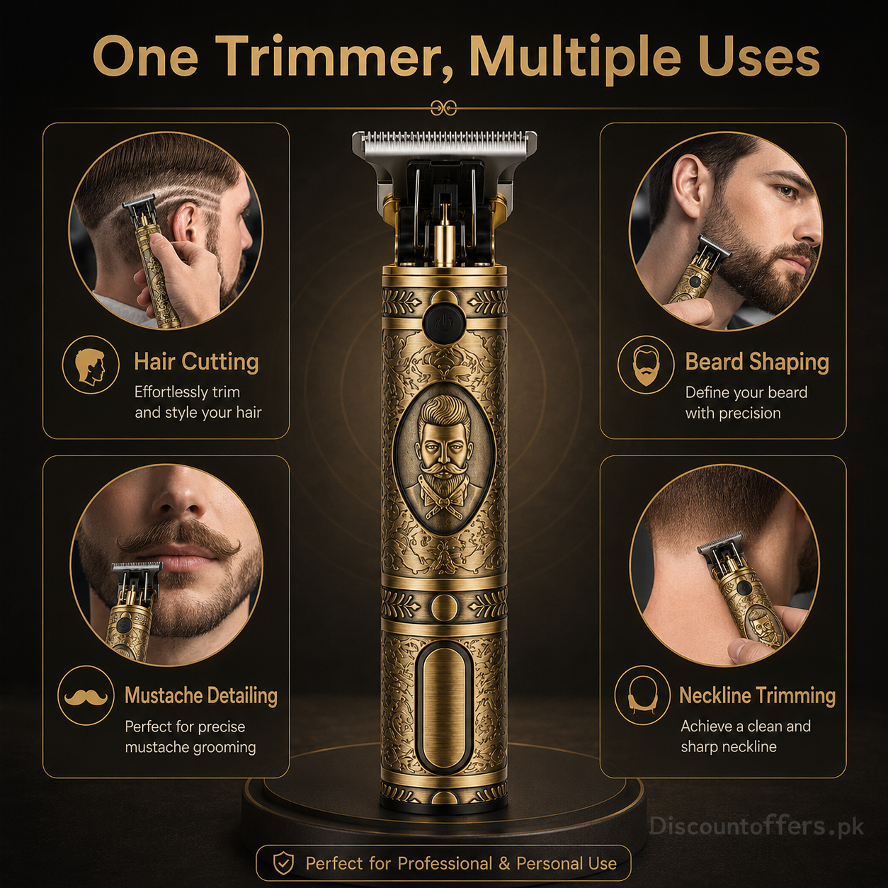 T9 Hair Cutting Machine Hair Clippers Rechargeable Beard Shaver for Men