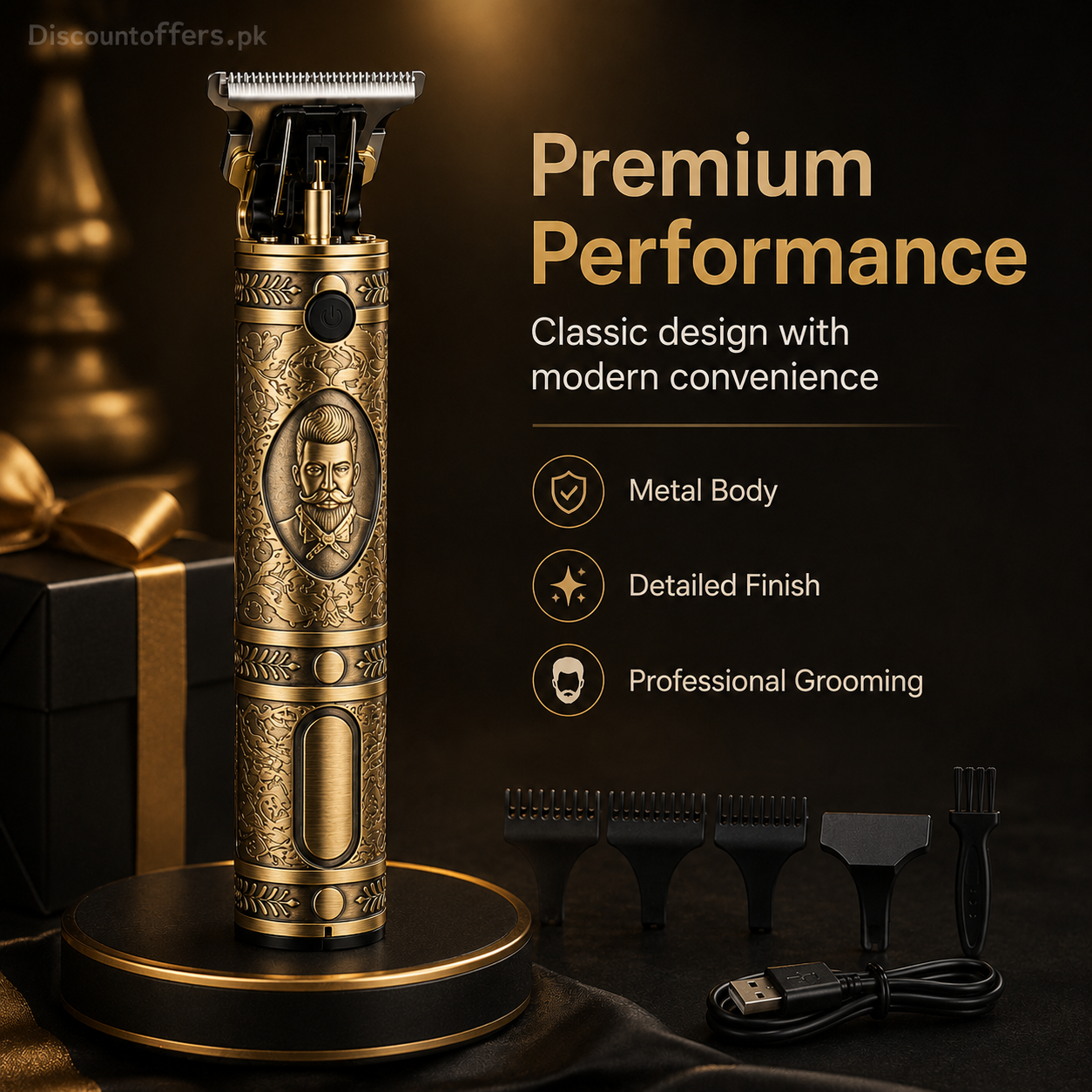 T9 Hair Cutting Machine Hair Clippers Rechargeable Beard Shaver for Men