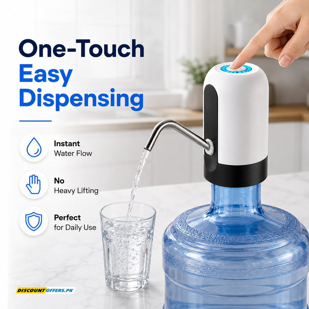 Electric Water Pump Dispenser with USB Auto Charging