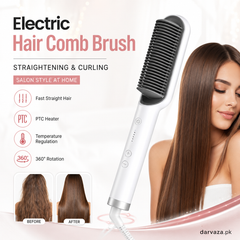 Electric Hair Comb Brush for Straightening and Curling