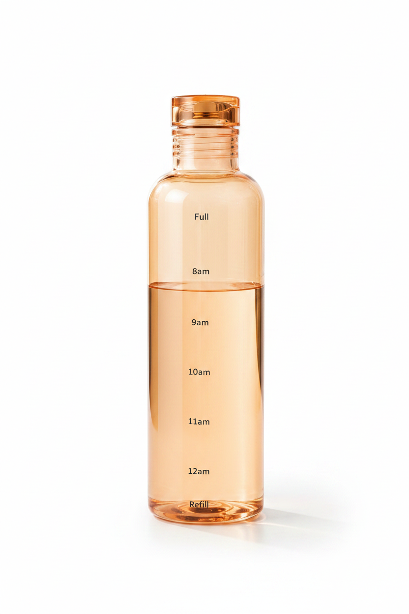 Acrylic Water Bottle with Time Marker – Creative Large Capacity Leakproof Drink Bottle