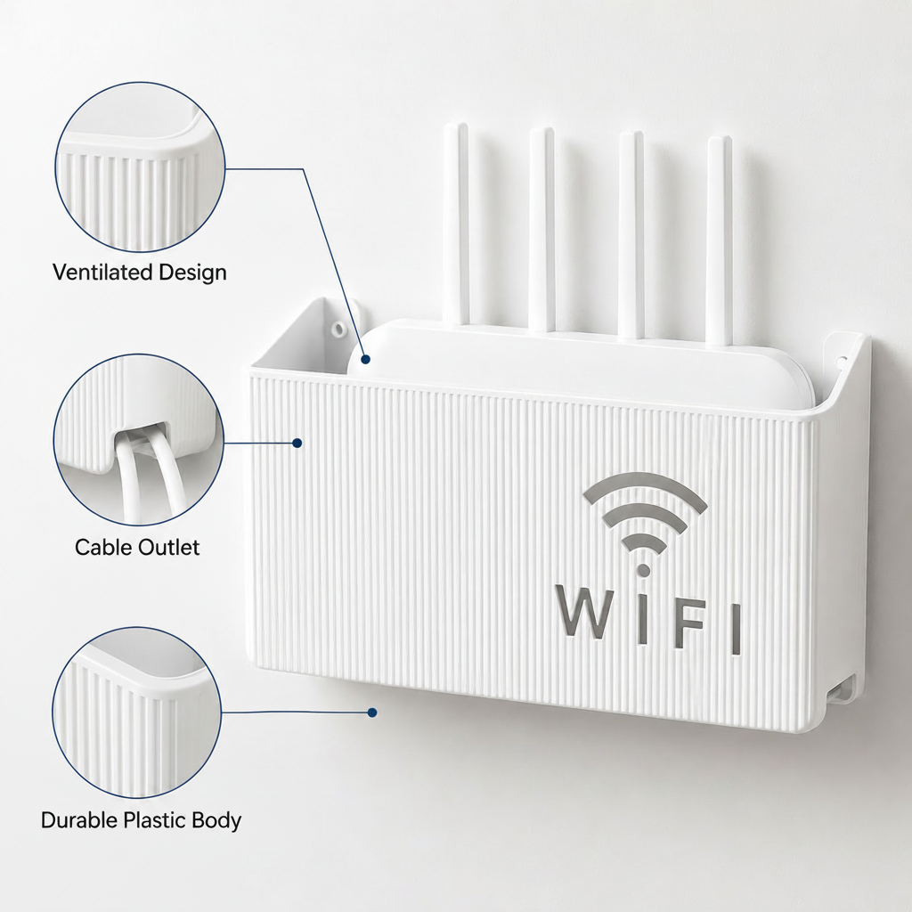 Wall Mount WiFi Router Holder