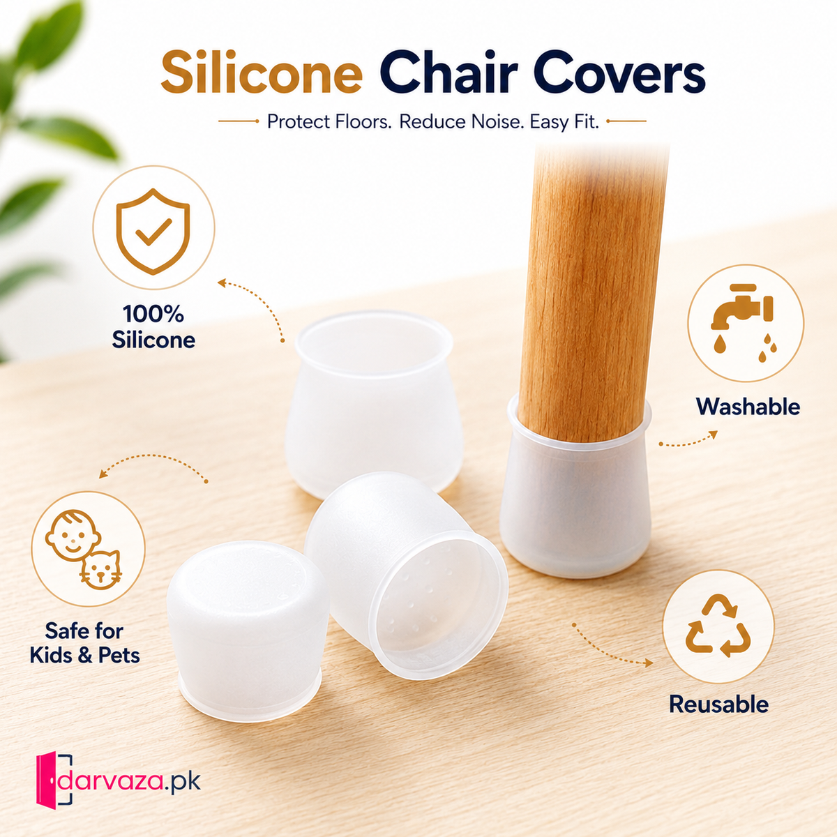 Pack of 38 Anti Slip Silicone Chair Covers