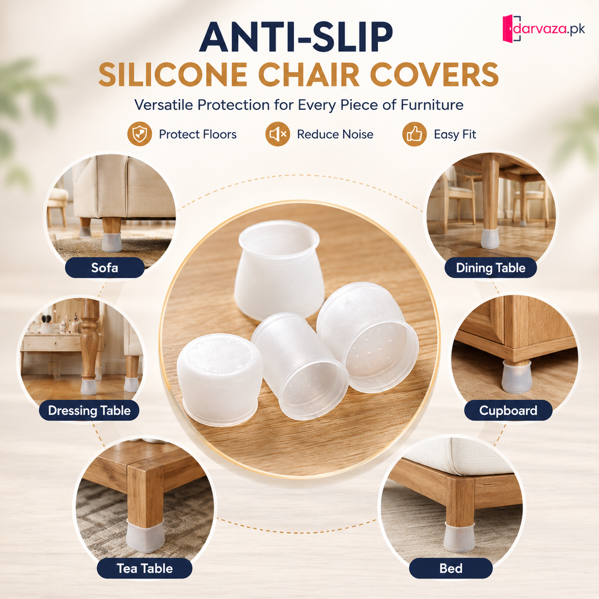 Pack of 38 Anti Slip Silicone Chair Covers