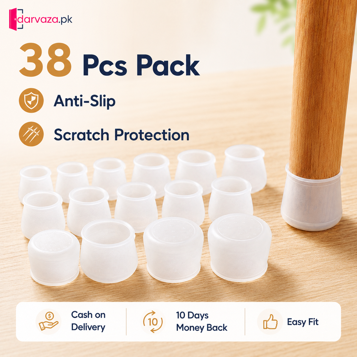 Pack of 38 Anti Slip Silicone Chair Covers
