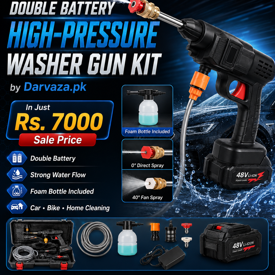 Double Battery High-Pressure Washer Gun Kit