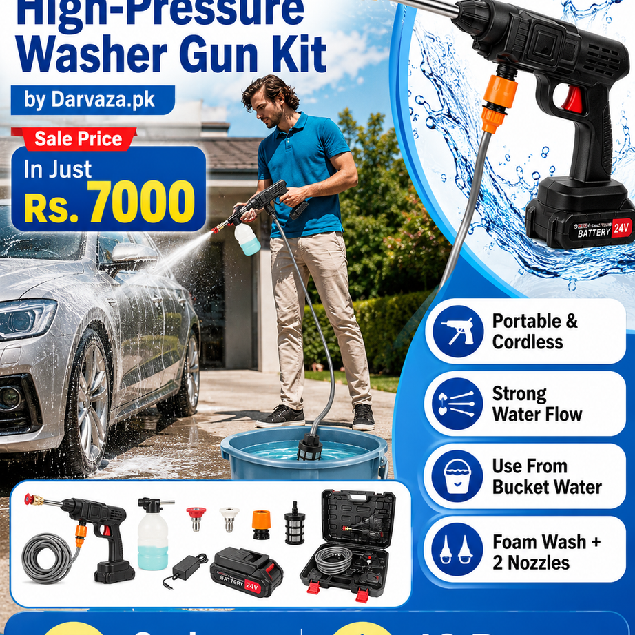 Double Battery High-Pressure Washer Gun Kit