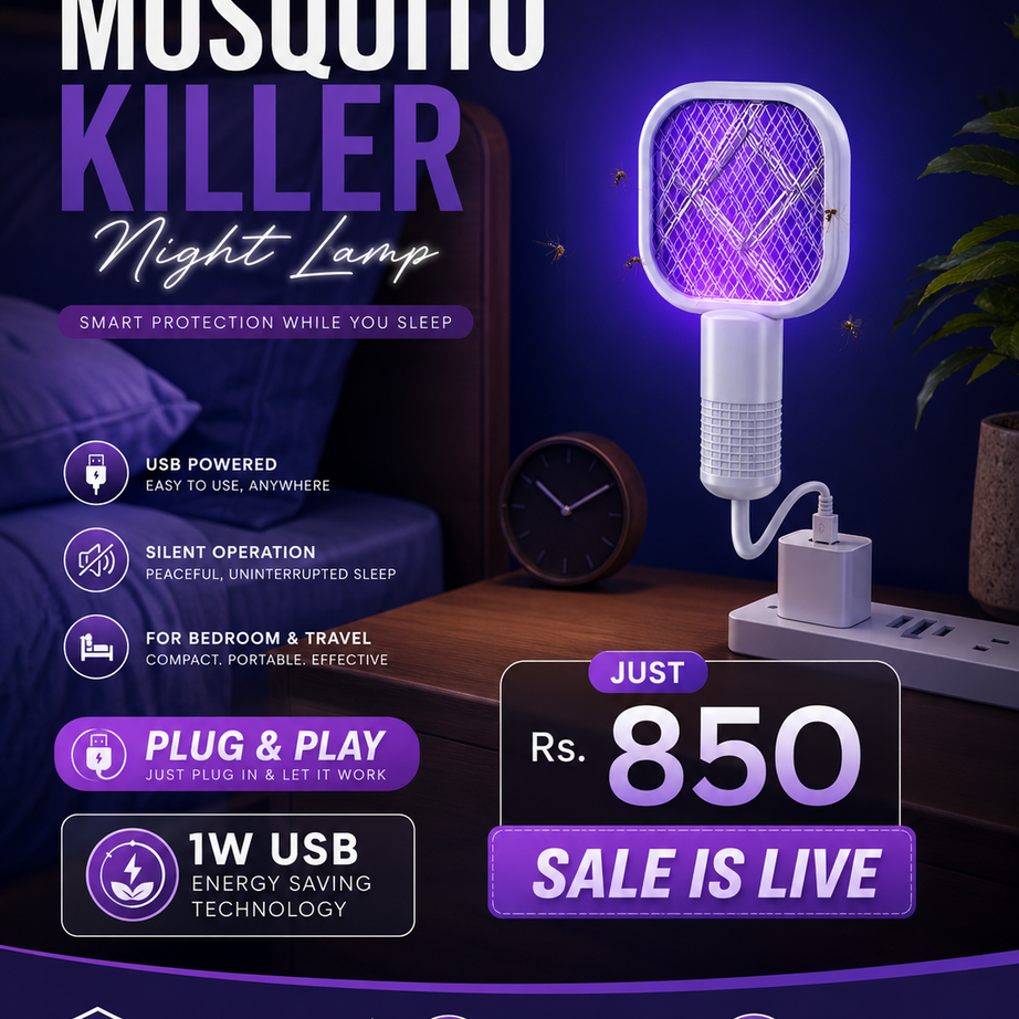 2in1 Mosquito Killer Night Lamp with UV Insect Catcher