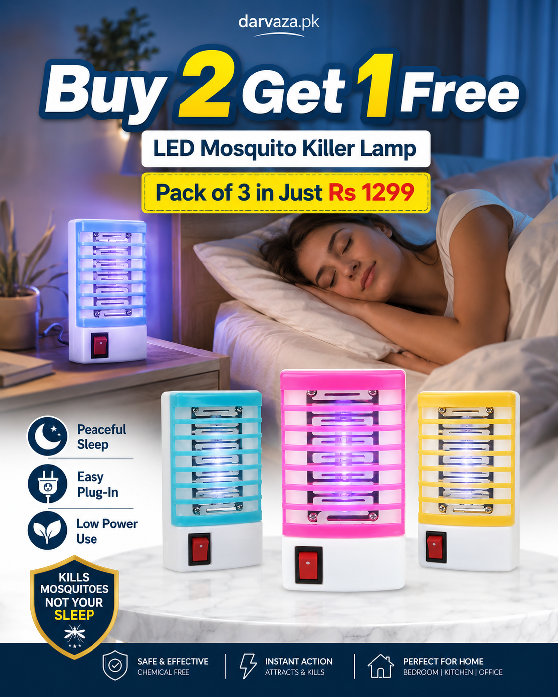 LED Mosquito Killer Lamp – Buy 2 Get 1 Free