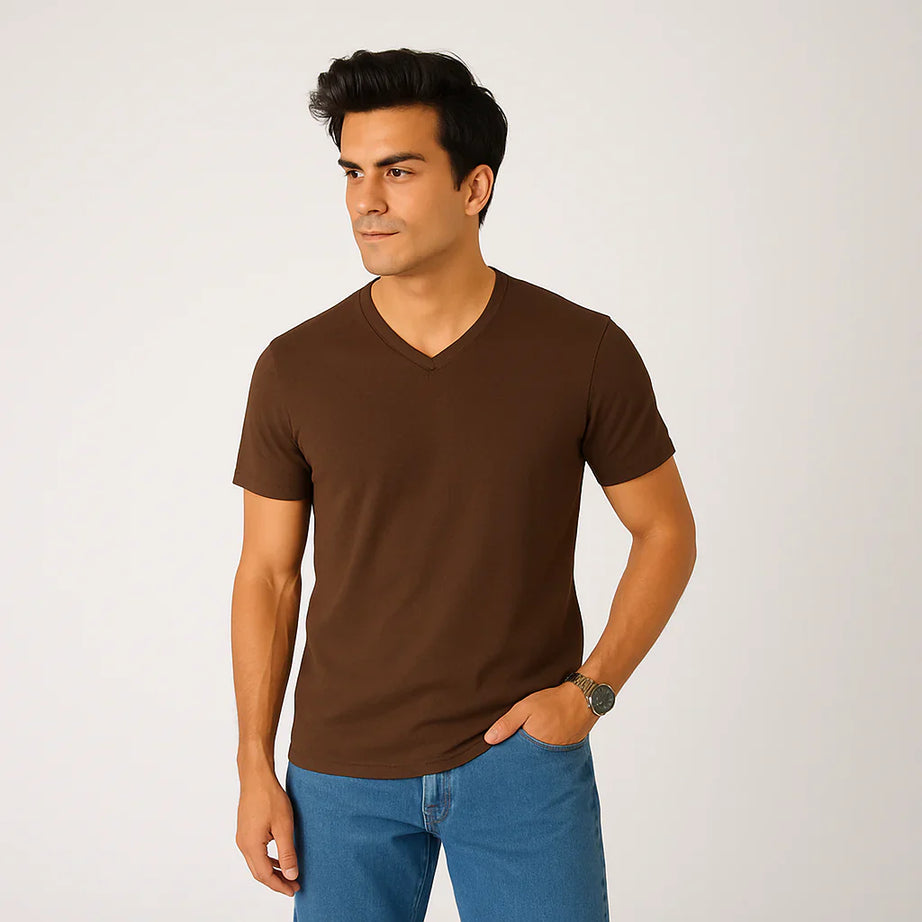 V-Neck Basic T-Shirts